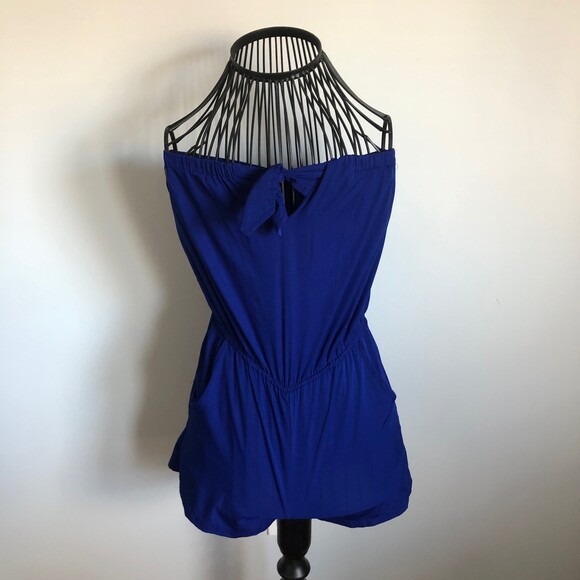 Blue sleevless Romper - Picture 7 of 11